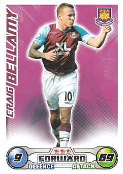 Craig Bellamy West Ham United 2008/09 Topps Match Attax #340